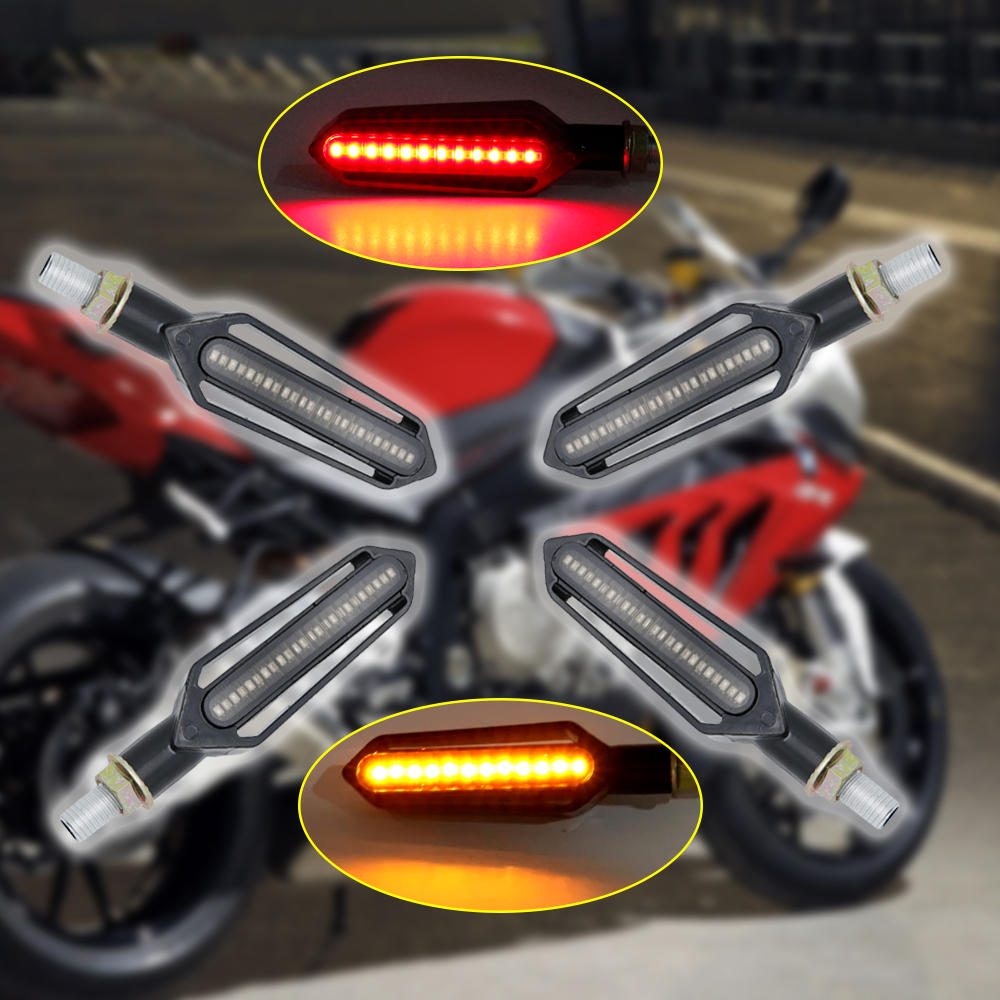 Amber Motorcycle Turn Signals  - Sos Light Strobe 评论和价格