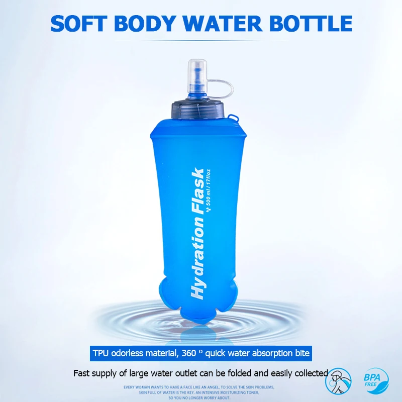 250ml 500ml 750ml Portable Fol - Water Bag Collapsible 评论和价格