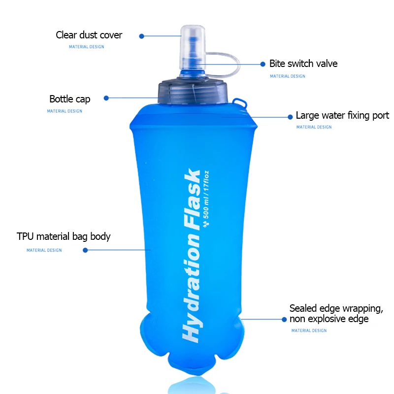 250ml 500ml 750ml Portable Fol - Water Bag Collapsible 评论和价格
