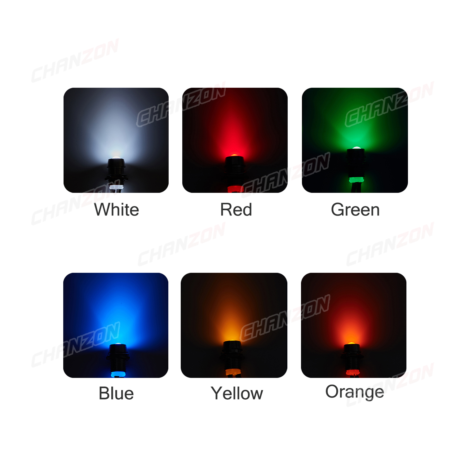 12V LED 8mm Indicator White Re - Signal Panel Orange 评论和价格